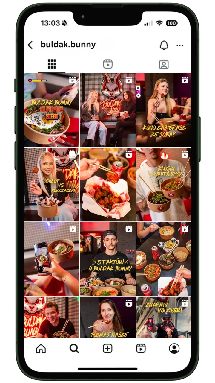 Profil Instagram buldak.bunny prowadzony przez DigiAds